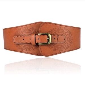 Boho Leather Corset Cinch Wide Belt New